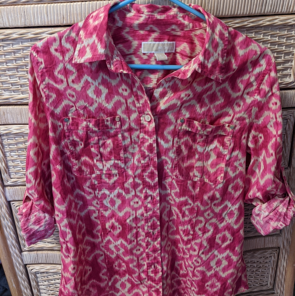 Micheal kors button shirt